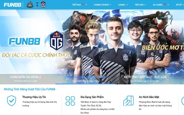 Những tính năng ưu việt của sảnh cược game bài Fun88