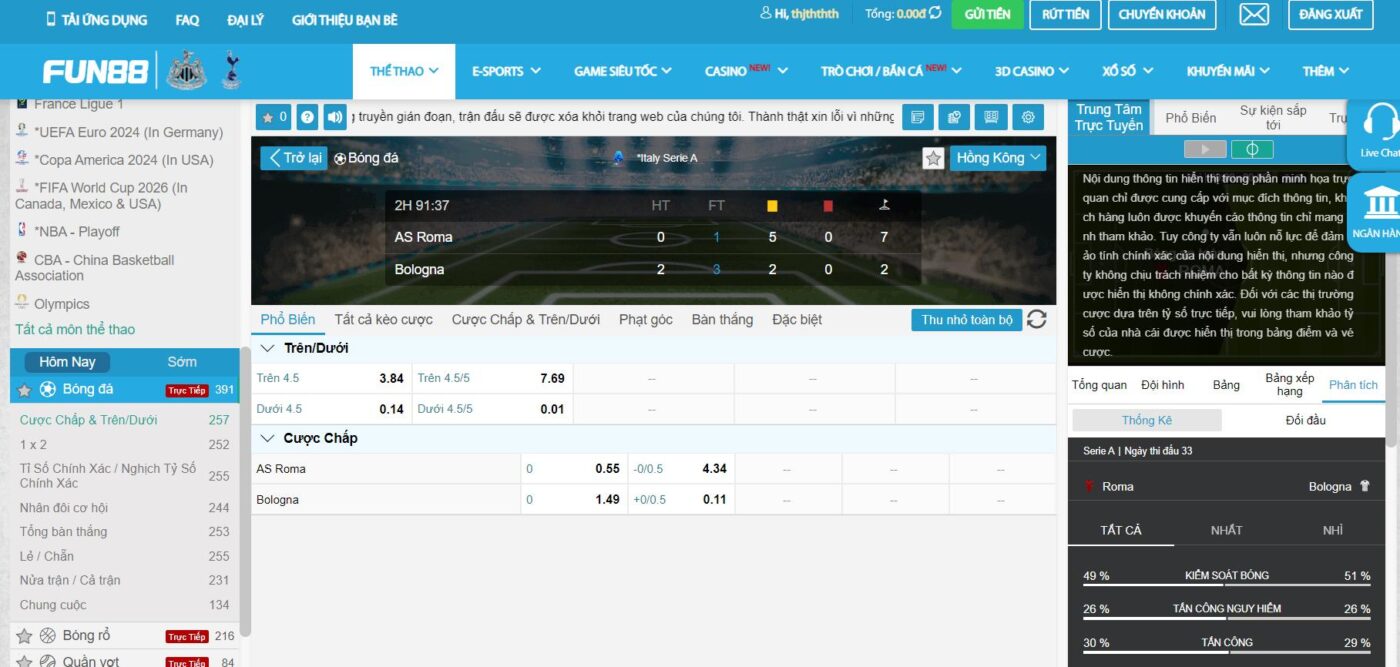 Lưu ý quan trọng trọng khi bắt kèo Cá Cược Fun88